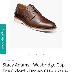 Stacy Adams Brown Cap-Toe Oxford